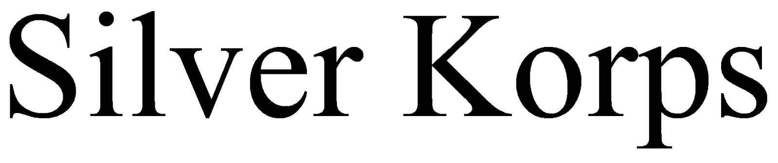 silver korps logo white